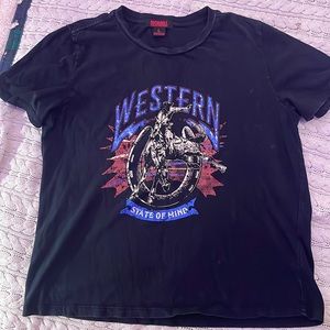 rock & roll western t shirt